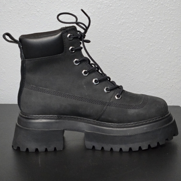 Timberland Sky 6" Lace-up Boots Womens 7 Black Nubuck - Picture 6 of 13